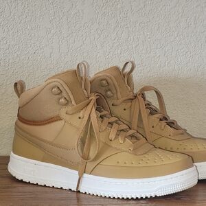 Nike Court Vision Mid Winter Shoes 9 Gold